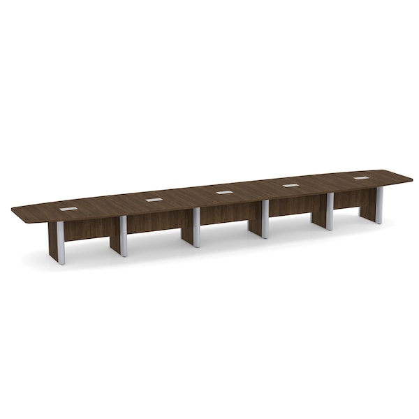 Officesource OS Laminate Conference Tables - Expandable Boat Shaped Conference Table with Elliptical Base OSCBELP22MW - main